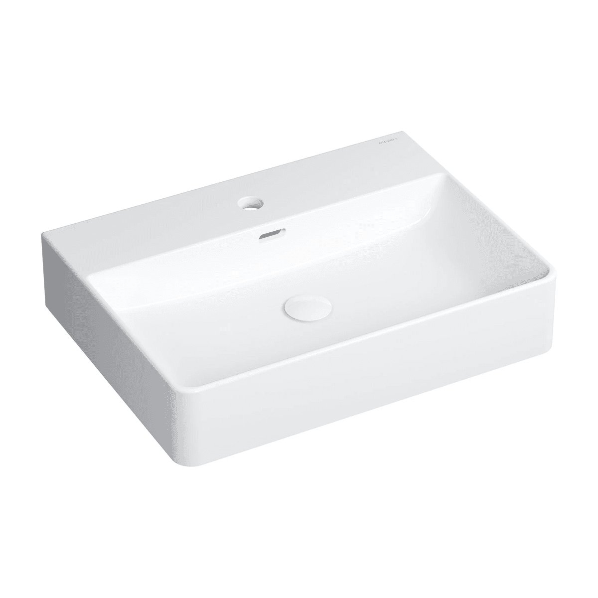 GARLAND umywalka nablatowa/wisząca, 60 x 43 cm, biały połysk