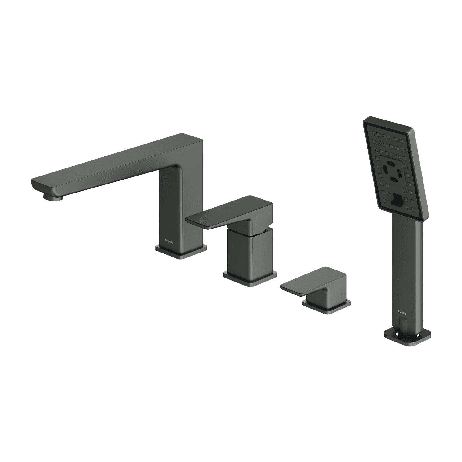 PARMA bateria wannowa 4-otworowa, grafit szczotkowany