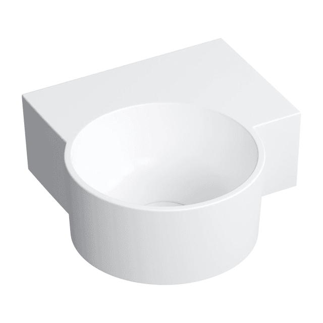 OVO M+ umywalka nablatowa/wisząca - prawa, 33 x 34 cm, biały mat
