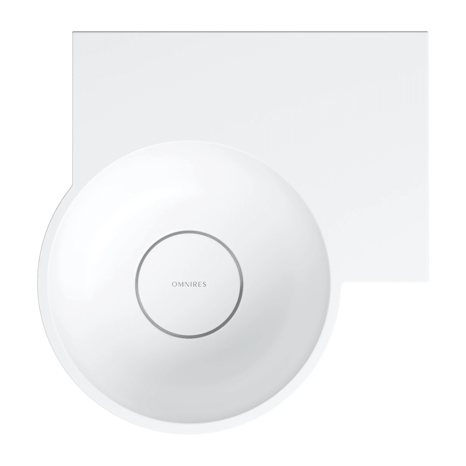 OVO M+ umywalka nablatowa/wisząca - prawa, 33 x 34 cm, biały mat