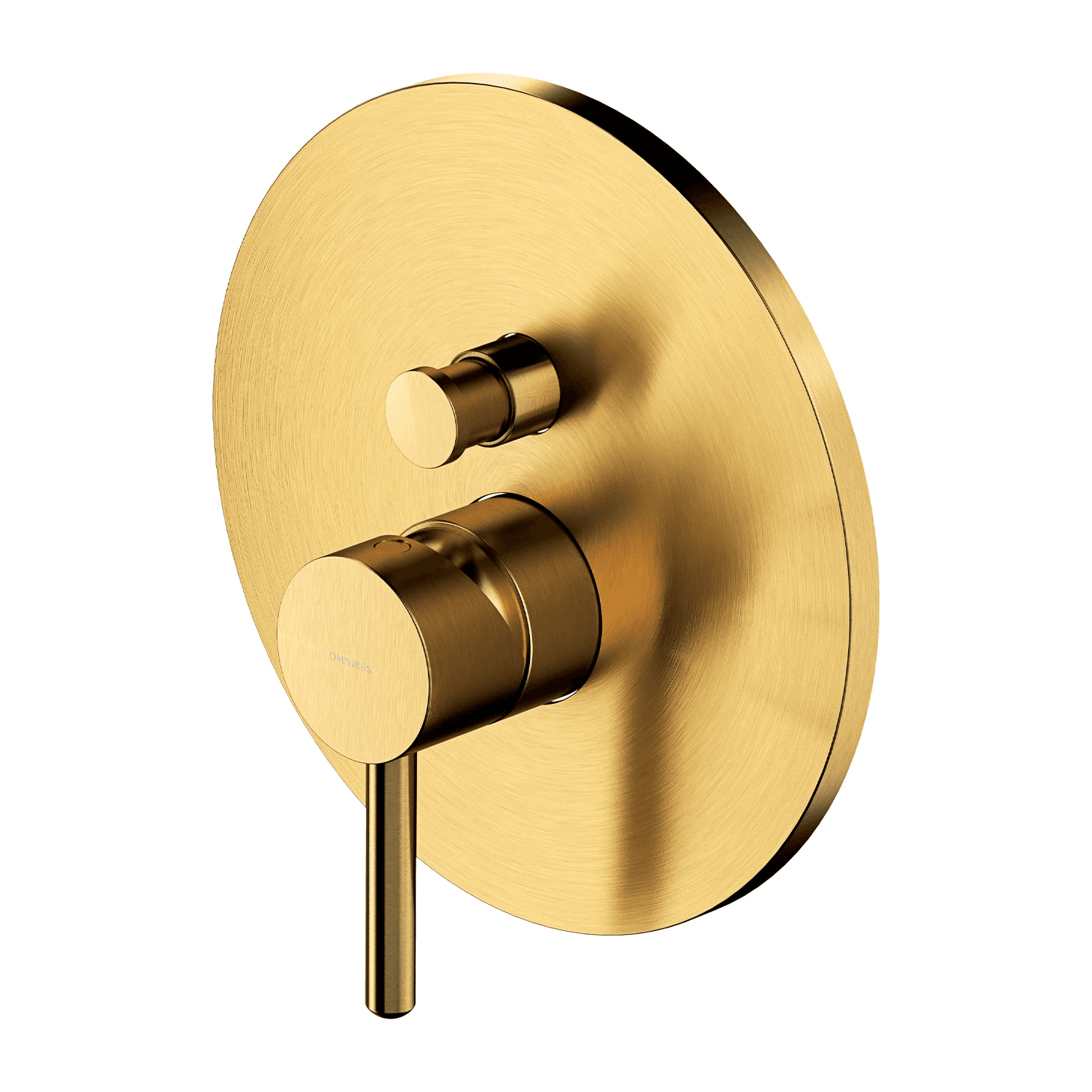 Y element natynkowy baterii prysznicowo-wannowej podtynkowej, złoty szczotkowany