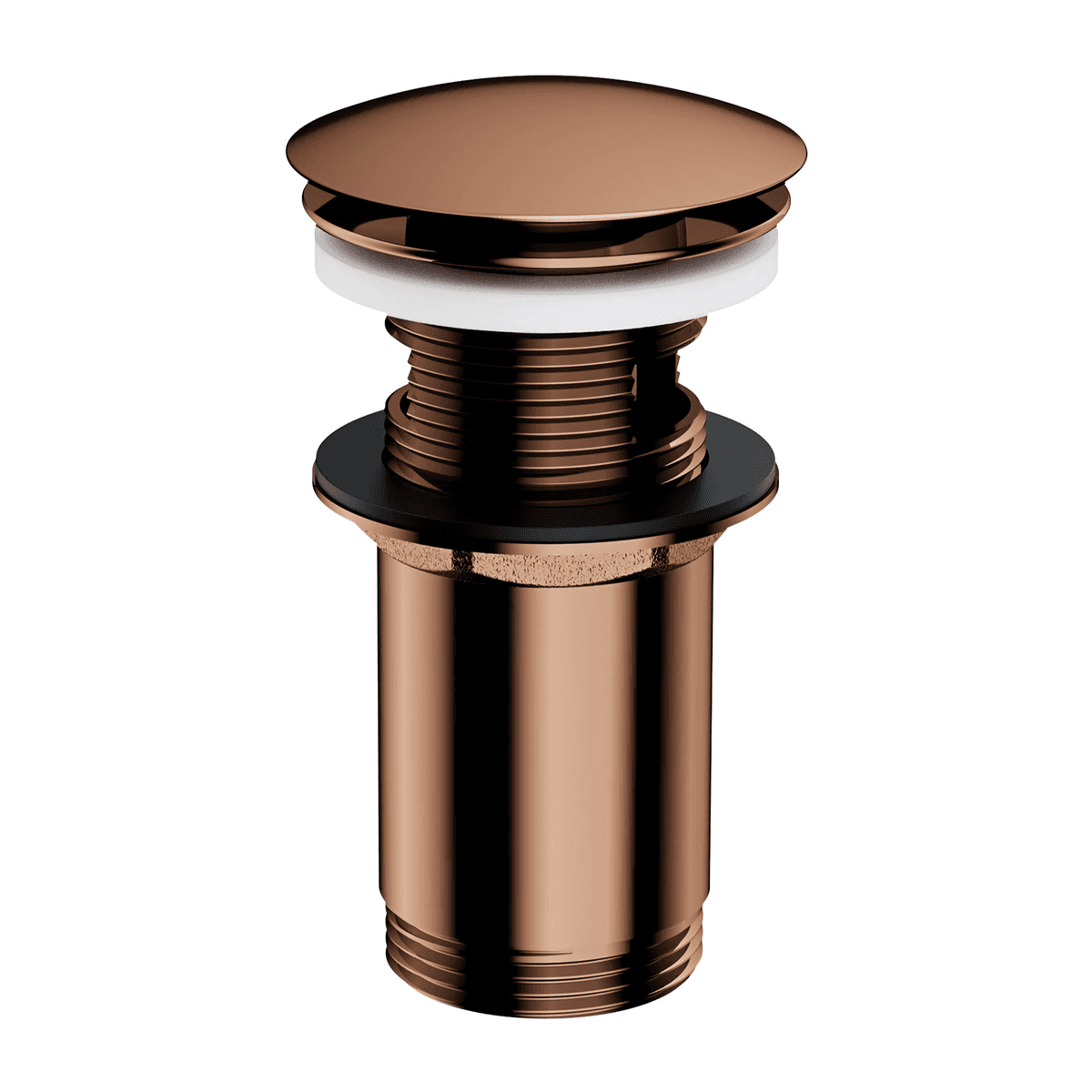 korek klik-klak do umywalki z przelewem, miedź połysk