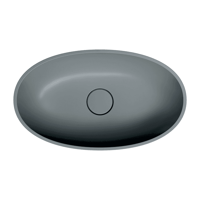 SHELL M+ umywalka nablatowa, 60 x 35 cm, ash grey mat