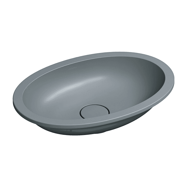 SHELL M+ umywalka podblatowa, 48 x 31 cm, ash grey mat