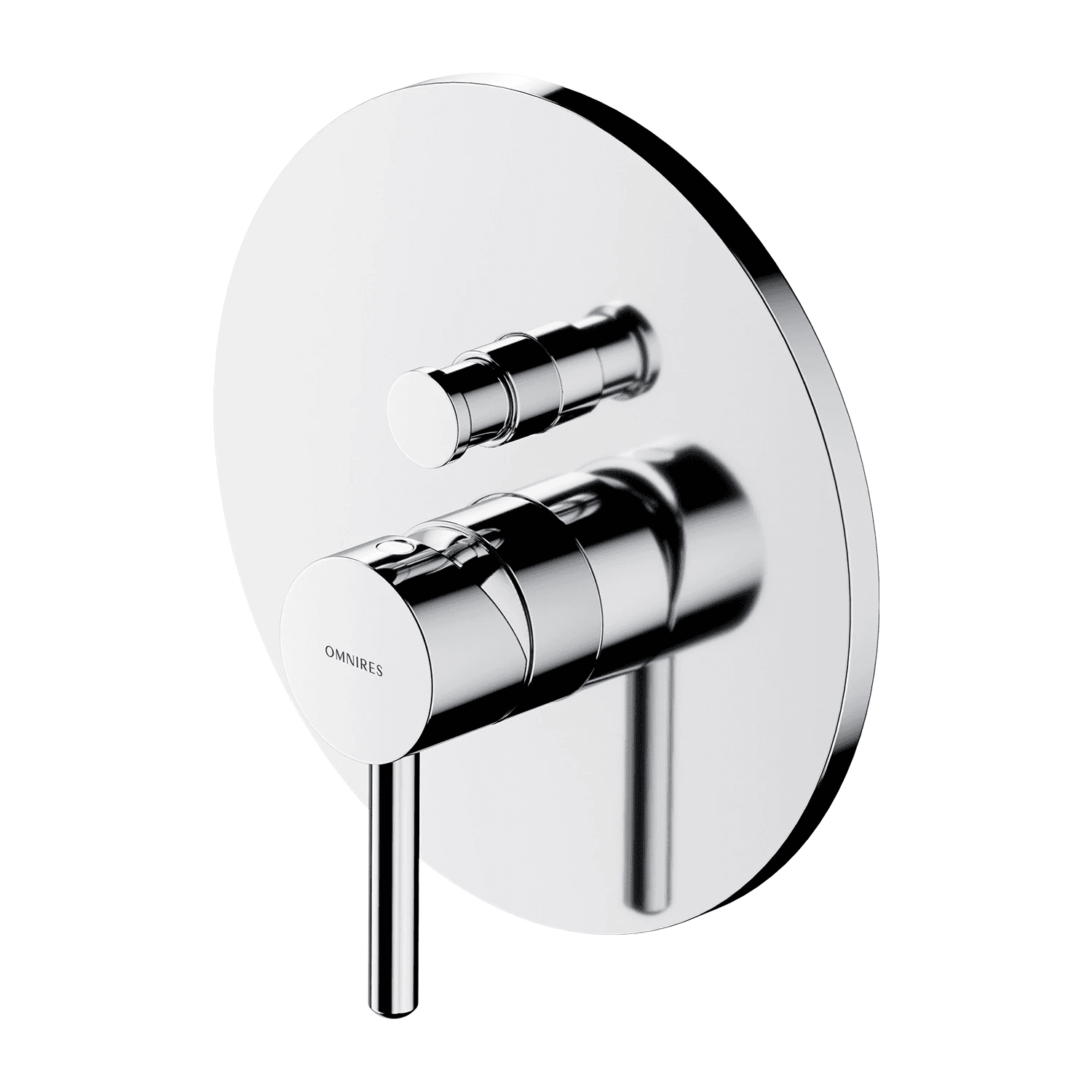 Y bateria prysznicowo-wannowa podtynkowa, chrom połysk