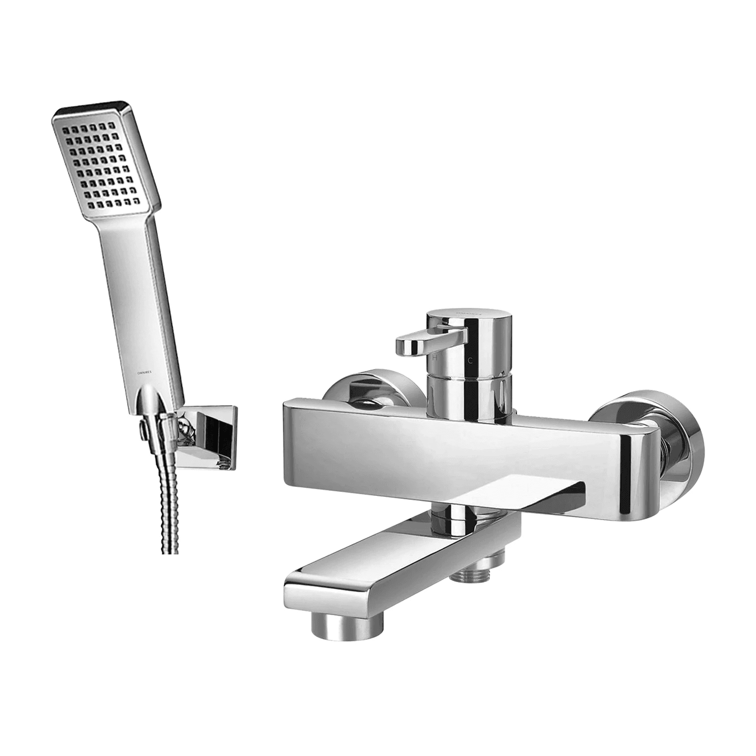 DARLING bateria wannowa z zestawem prysznicowym, chrom połysk