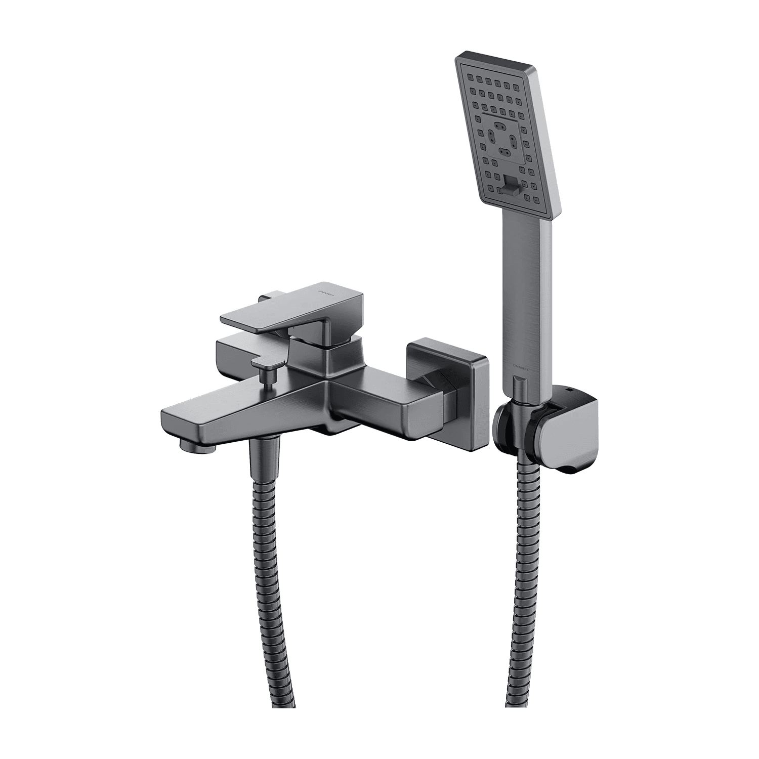 PARMA bateria wannowa z zestawem prysznicowym, nikiel szczotkowany