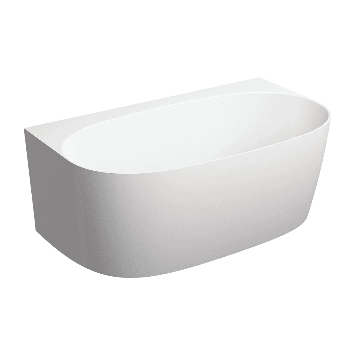 VALENCIA M+ wanna przyścienna, 148 x 86 cm, biały połysk