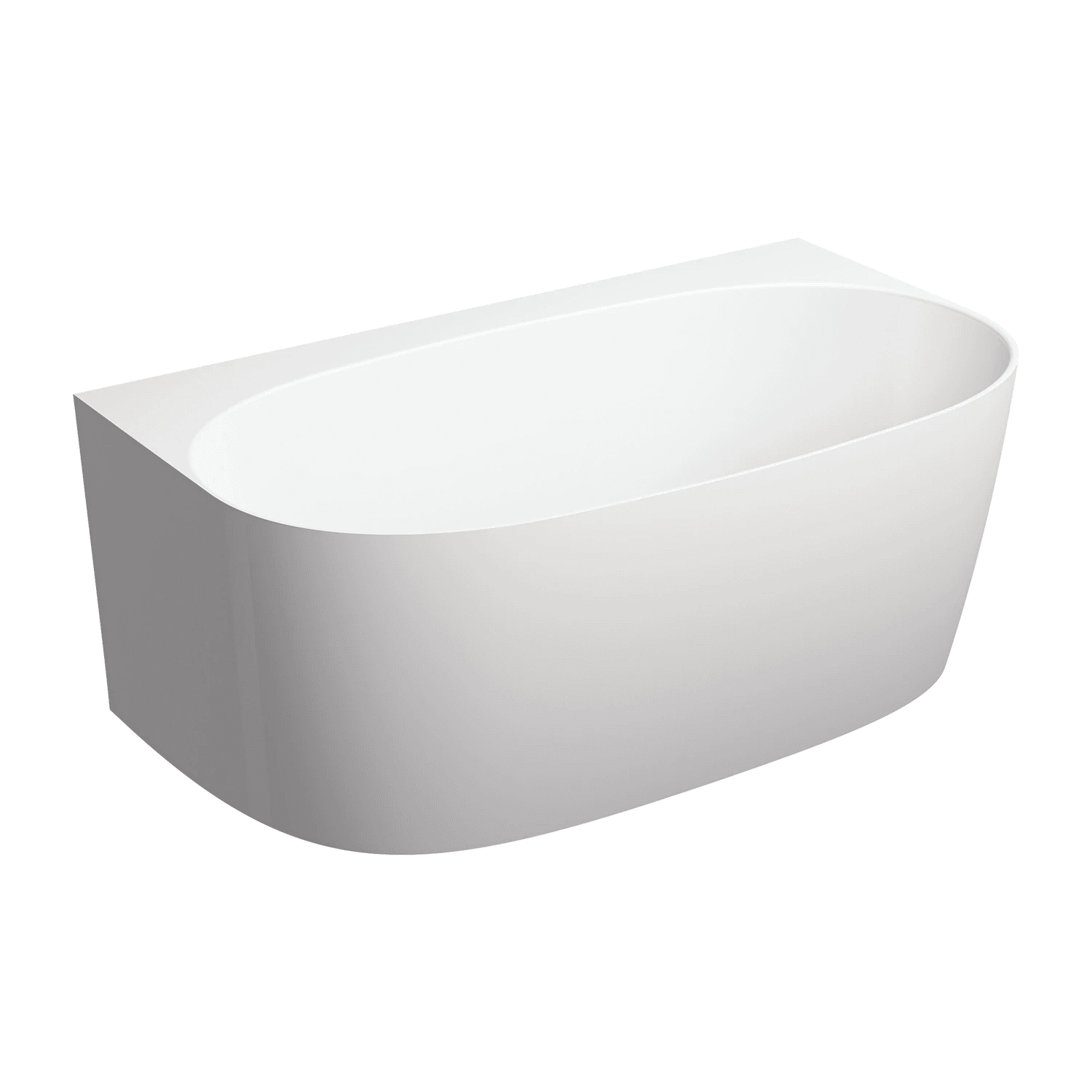 VALENCIA M+ wanna przyścienna, 148 x 86 cm, biały połysk