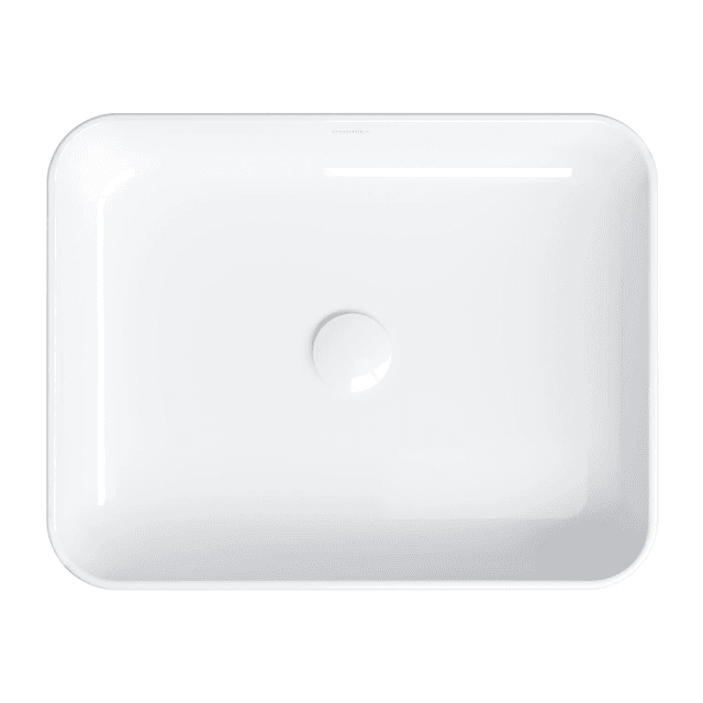 CORONA umywalka nablatowa, 50 x 39 cm, biały połysk