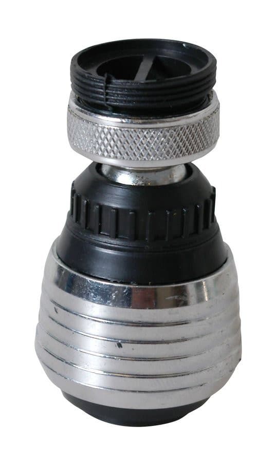 Perlator z przegubem i przełącznikiem chromowany, redukcja M22x1 i M24x1