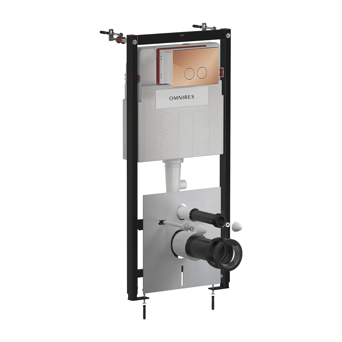 SET: STRONGFRAME stelaż podtynkowy + MINIMAL przycisk spłukujący, miedź połysk