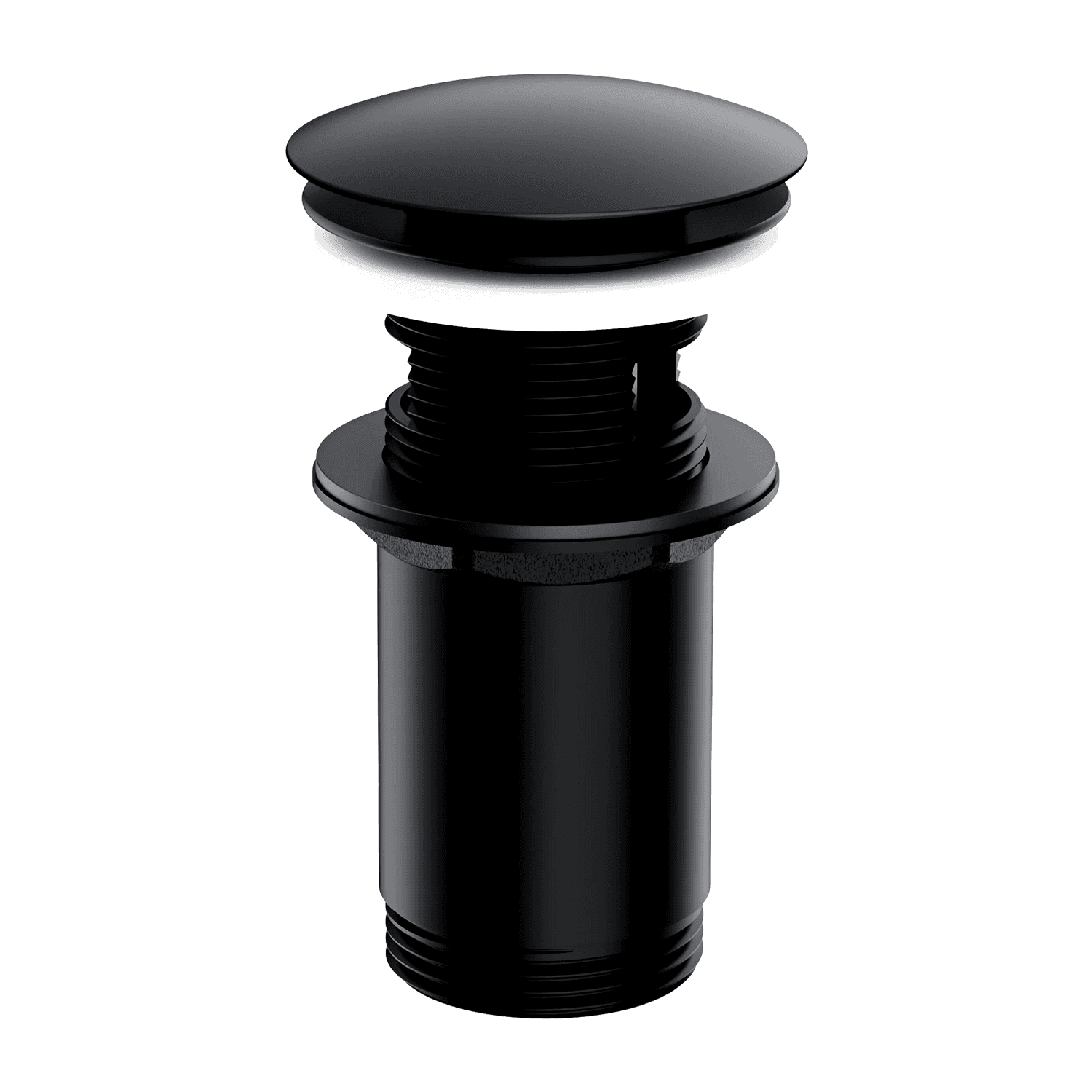 korek klik-klak do umywalki z przelewem, czarny mat