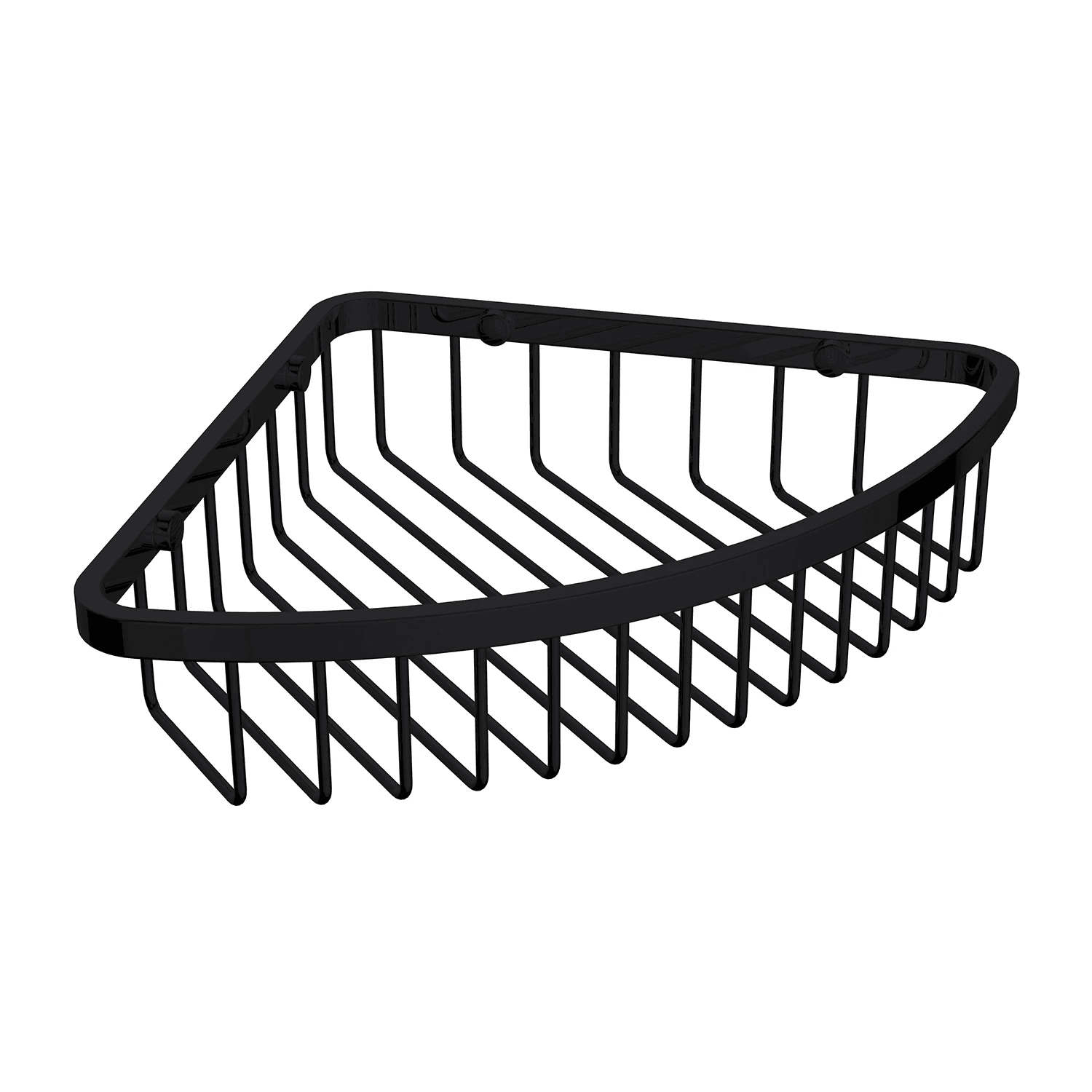 UNI koszyk prysznicowy narożny, 20 x 20 x 5 cm, czarny mat