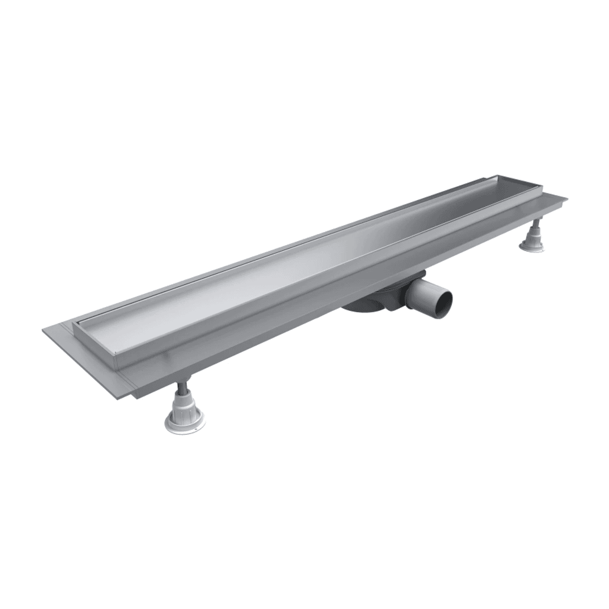 LOWFIX pryszn. odpływ liniowy z maskownicą do wklejenia płytek, 60 cm, srebrny półmat