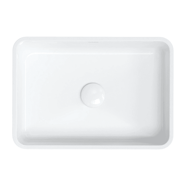 PARMA M+ umywalka nablatowa, 50 x 35 cm, biały/czarny połysk