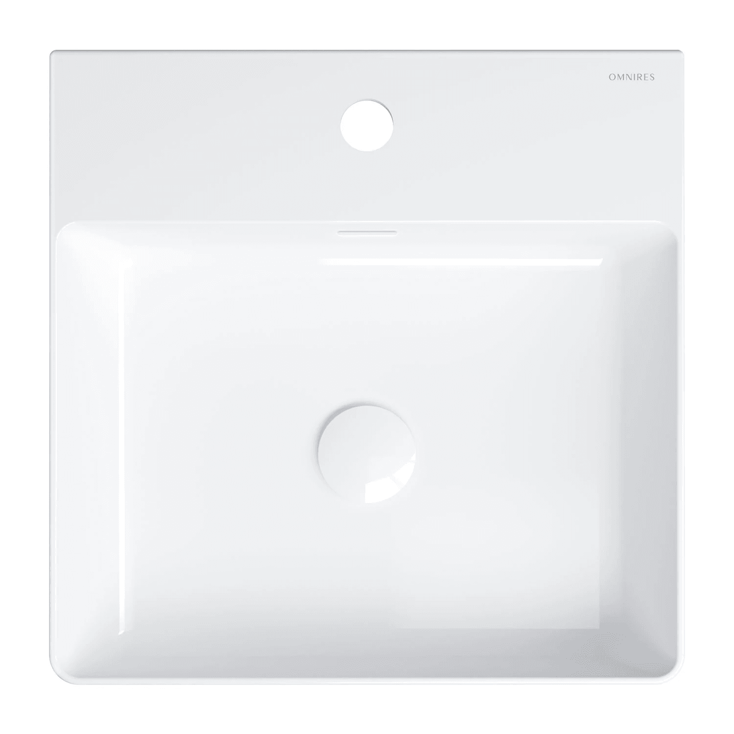 GARLAND umywalka nablatowa/wisząca, 42 x 43 cm, biały połysk