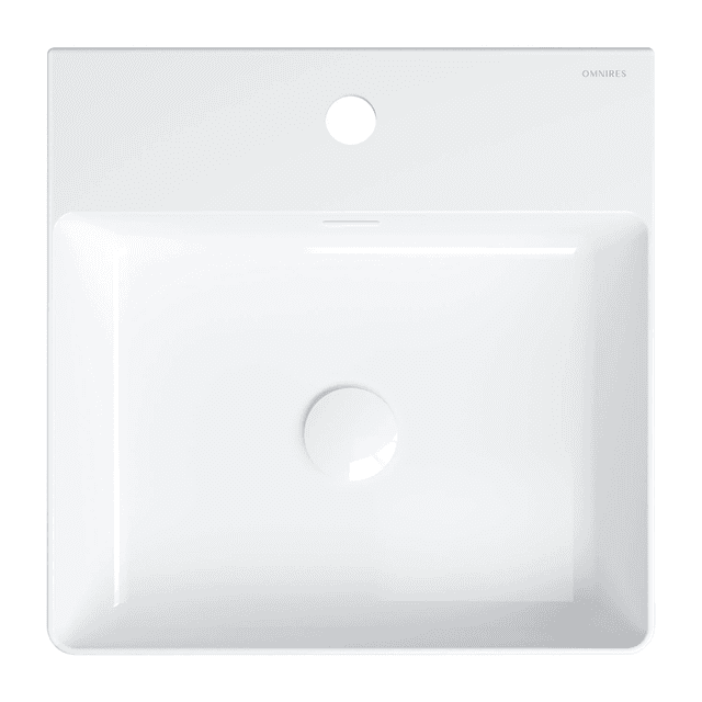 GARLAND umywalka nablatowa/wisząca, 42 x 43 cm, biały połysk