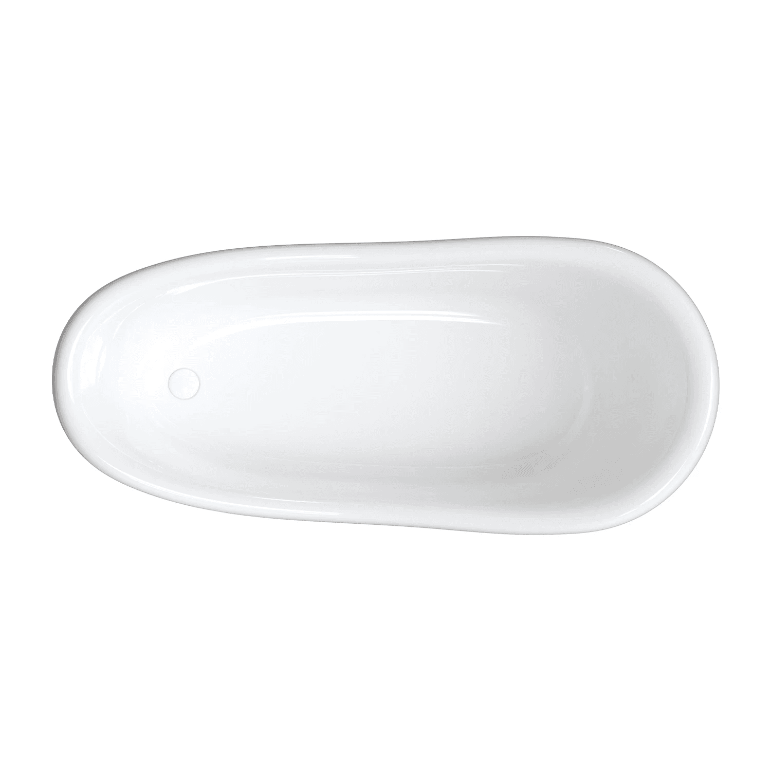 ATENA COMFORT M+ wanna wolnostojąca, 168 x 76 cm, biały/czarny połysk