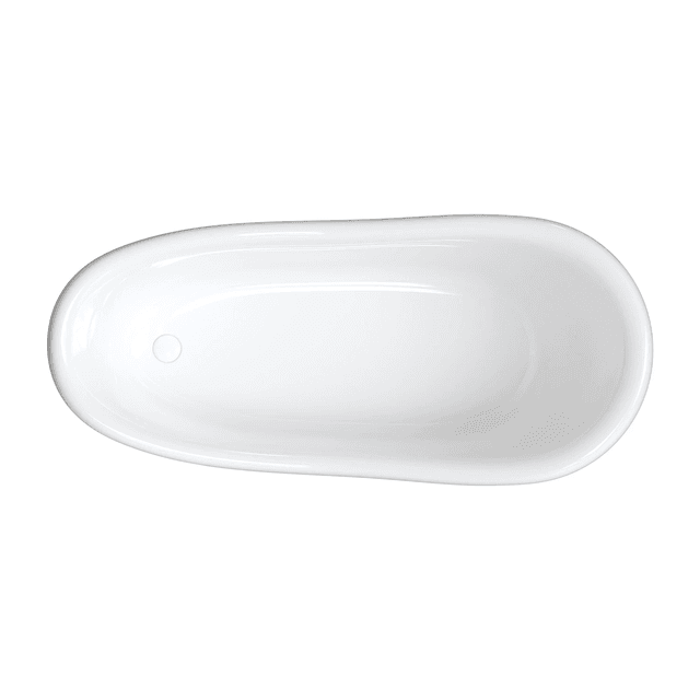 ATENA COMFORT M+ wanna wolnostojąca, 168 x 76 cm, biały/czarny połysk