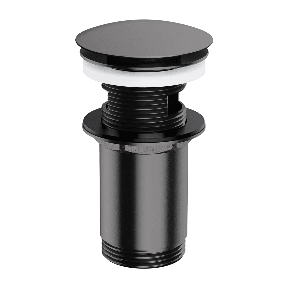 korek klik-klak do umywalki z przelewem, antracyt szczotkowany