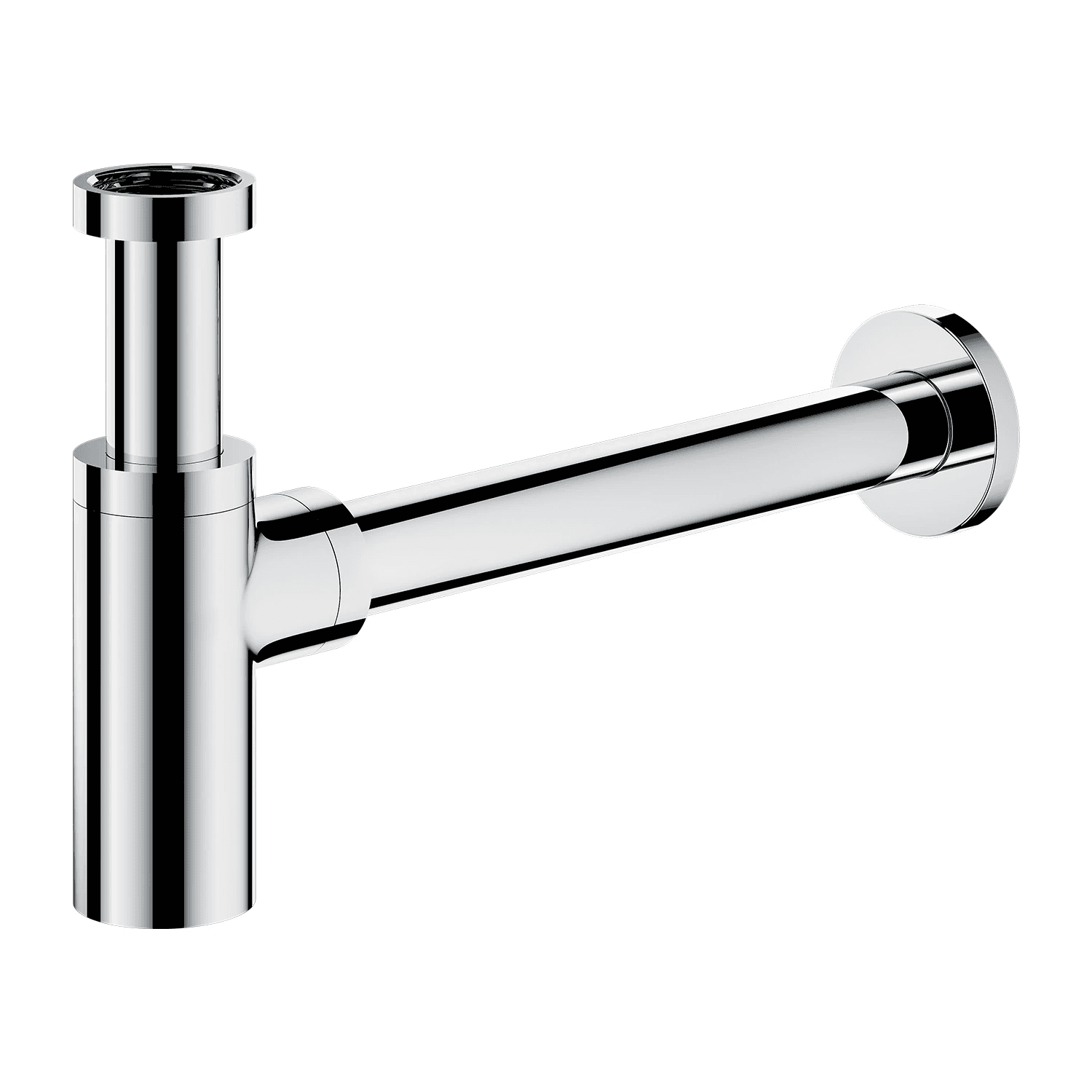 syfon umywalkowy ozdobny, chrom połysk