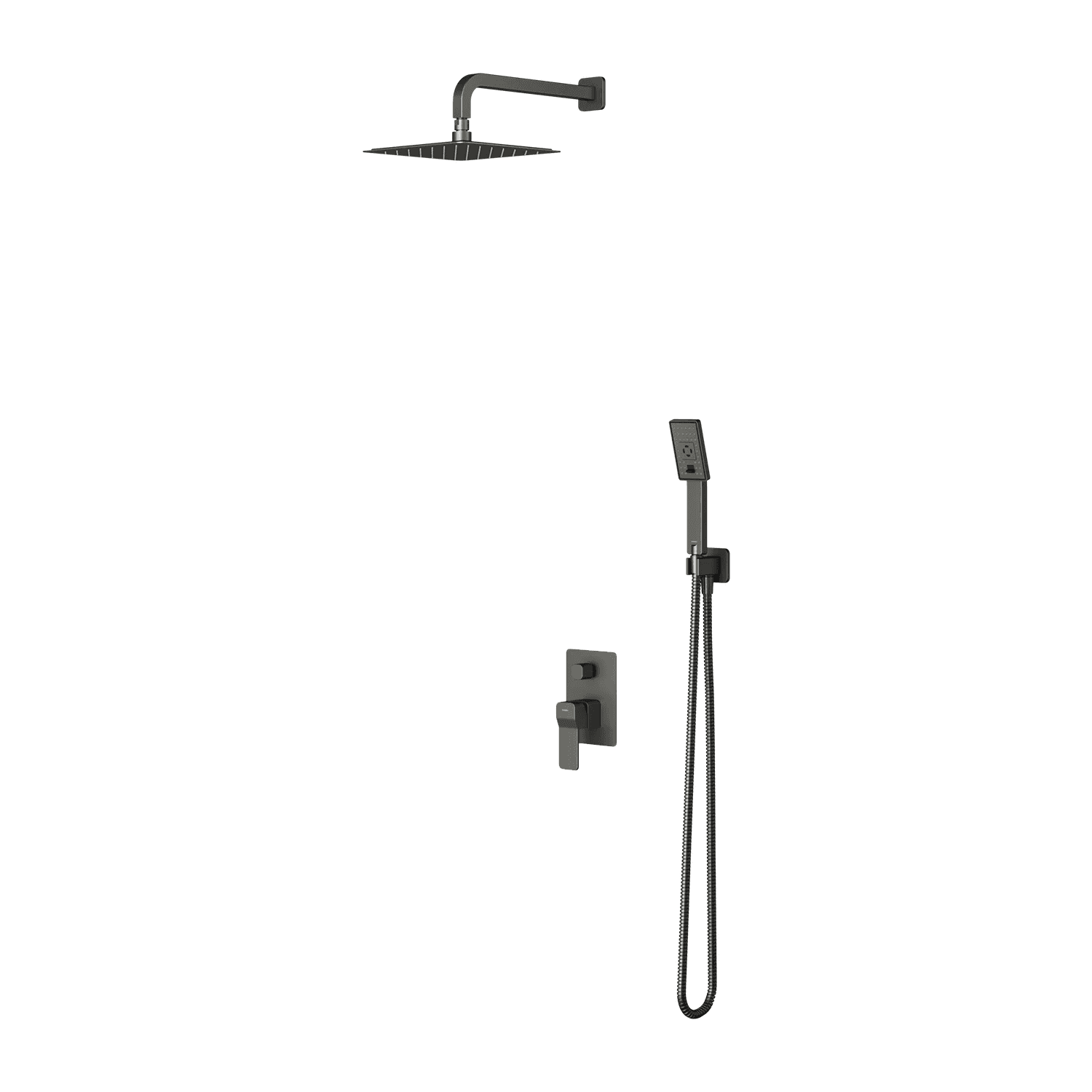 SLIDE system prysznicowy podtynkowy, grafit szczotkowany