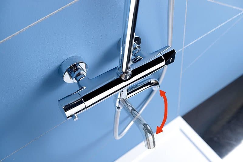 KIMURA zestaw prysznicowy i wannowy z baterią termostatyczną, chrom