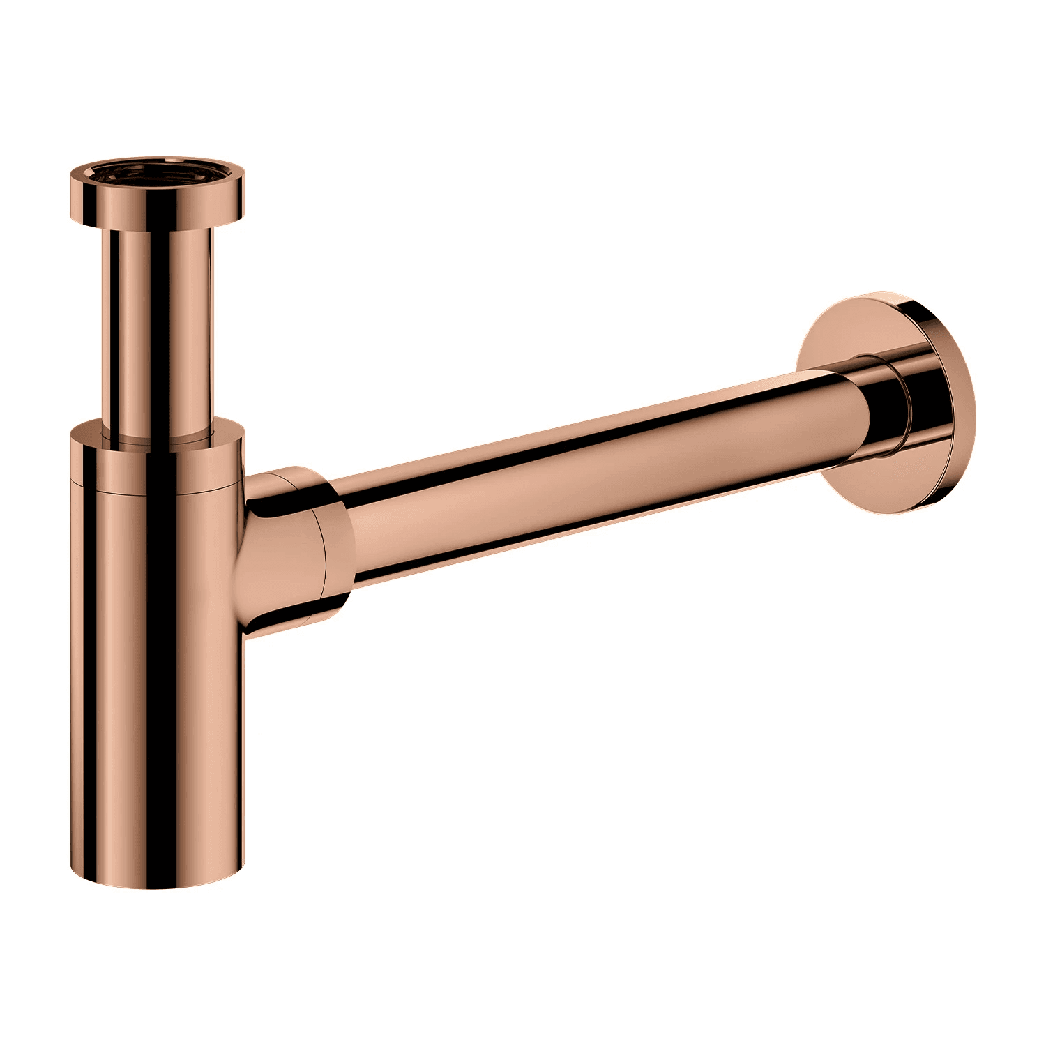 syfon umywalkowy ozdobny, miedź połysk