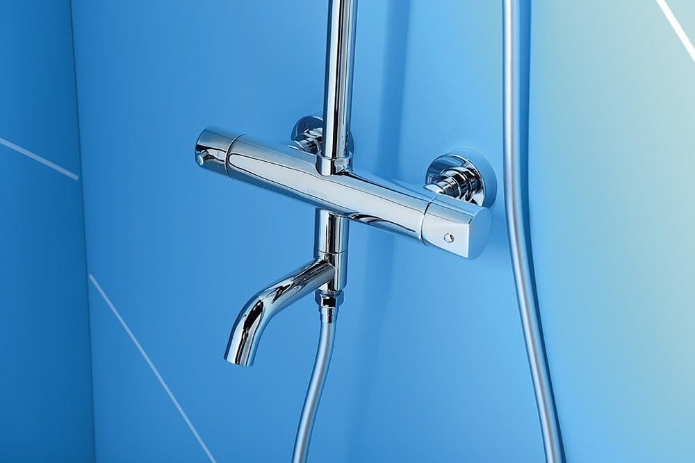 KIMURA zestaw prysznicowy i wannowy z baterią termostatyczną, chrom