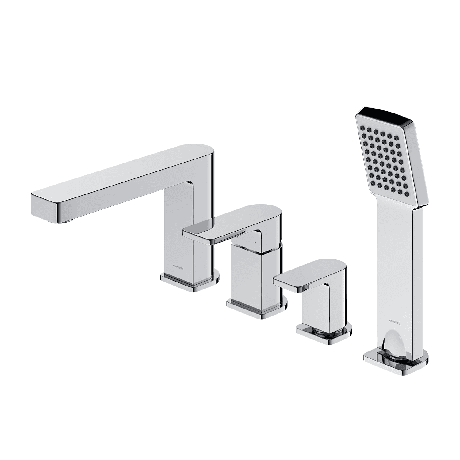 BARETTI bateria wannowa 4-otworowa, chrom połysk