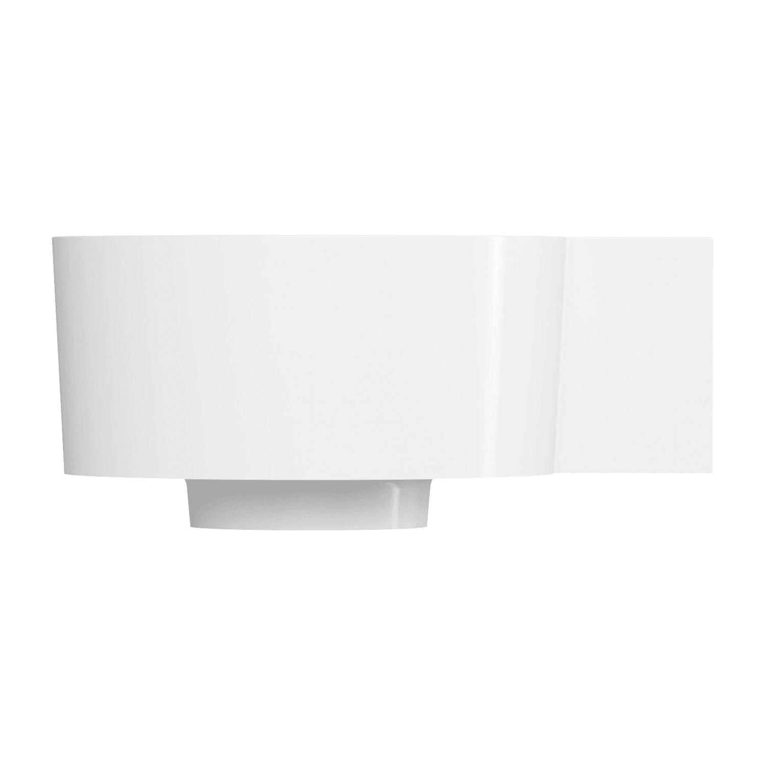 OVO M+ umywalka nablatowa/wisząca - prawa, 33 x 34 cm, biały połysk