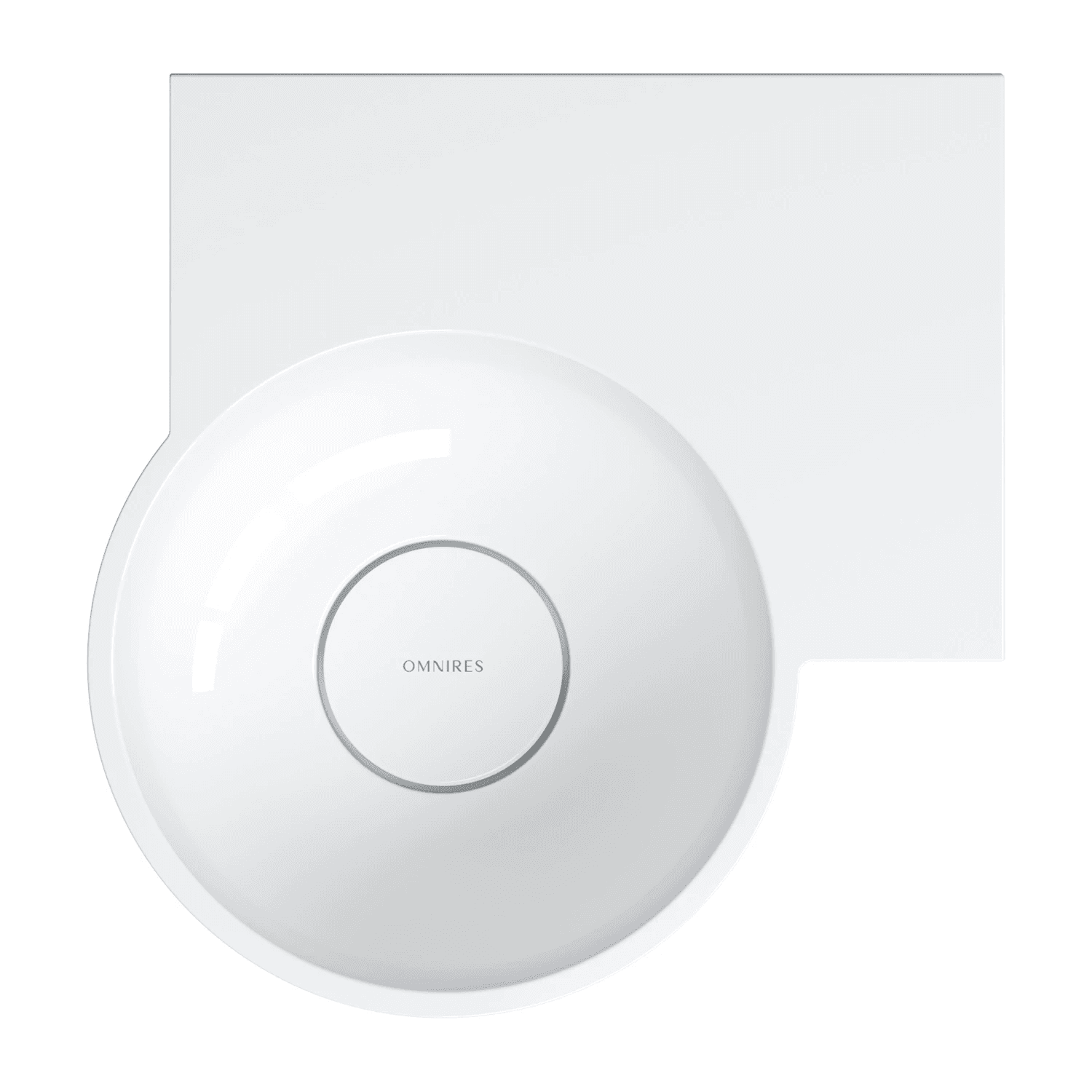 OVO M+ umywalka nablatowa/wisząca - prawa, 33 x 34 cm, biały połysk