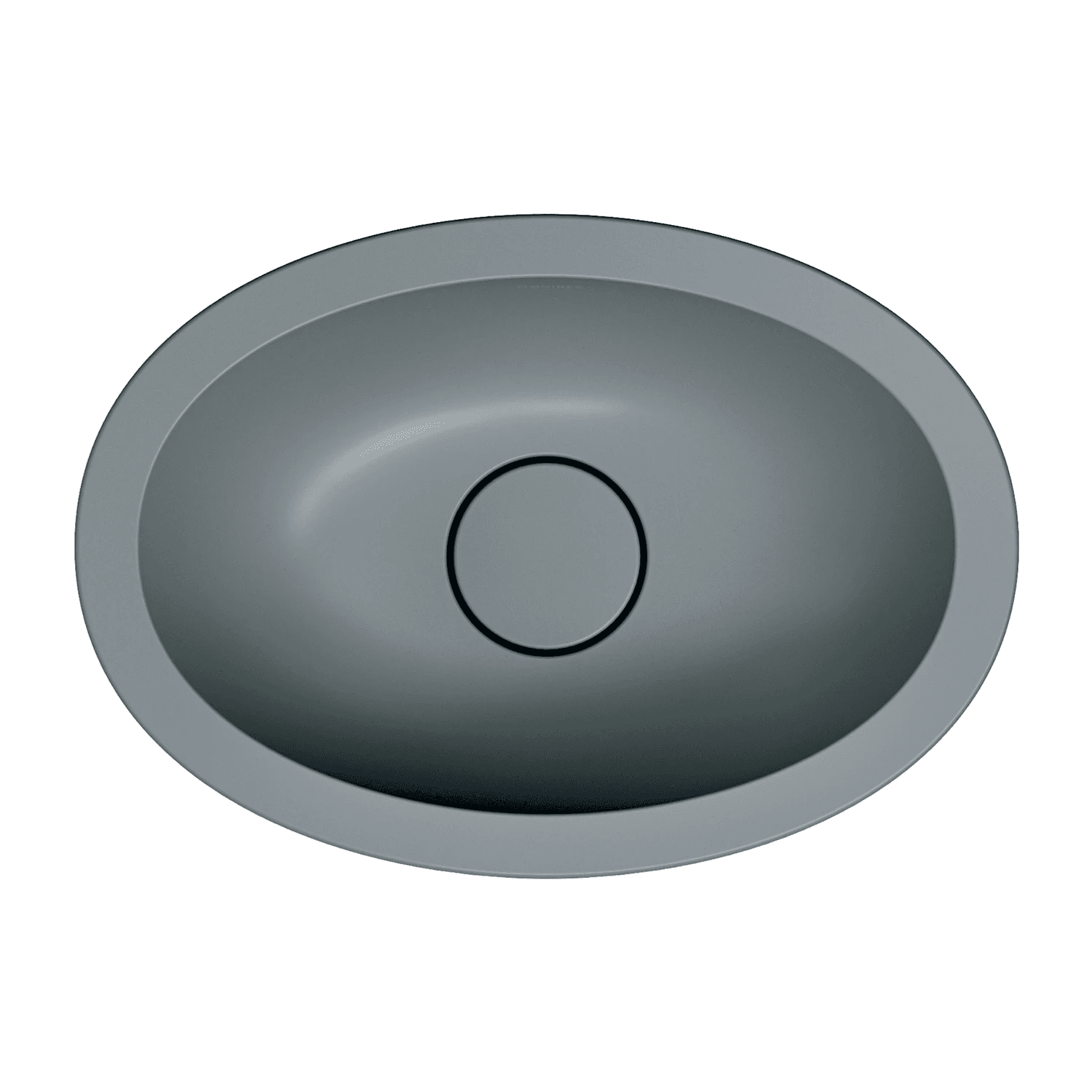 SHELL M+ umywalka podblatowa, 38 x 25 cm, ash grey mat