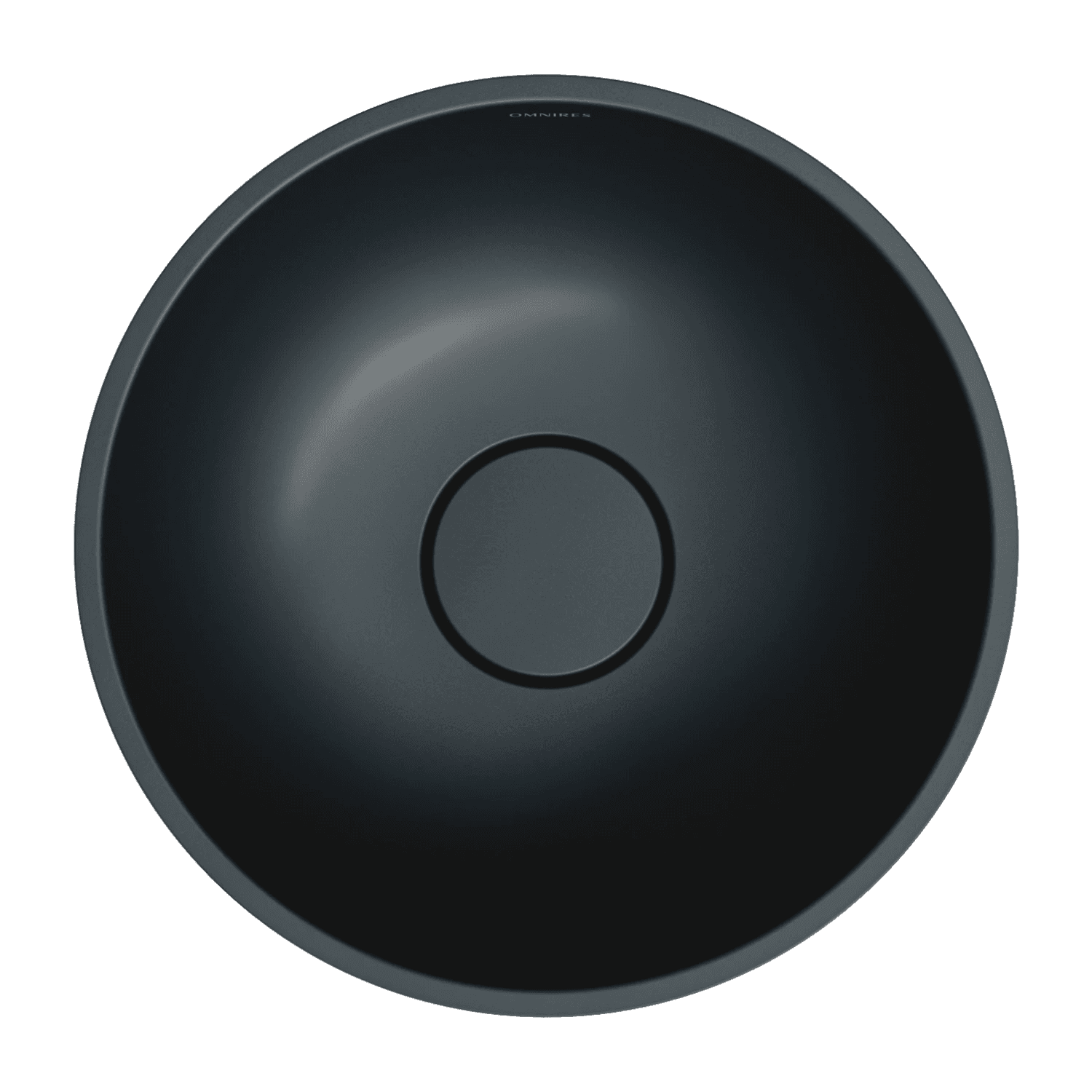 SHELL M+ umywalka nablatowa, Ø35 cm, black lava mat