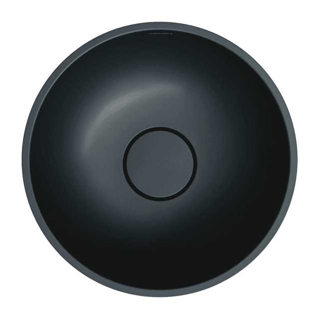SHELL M+ umywalka nablatowa, Ø35 cm, black lava mat