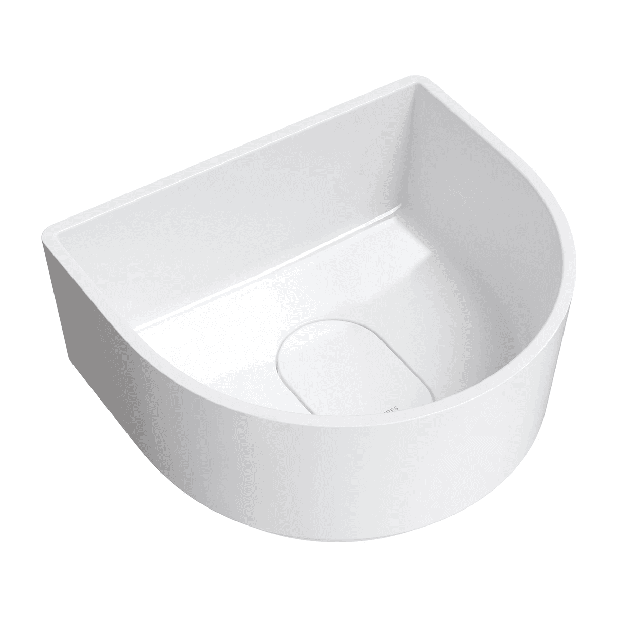 CADENCE M+ umywalka nablatowa, 42 x 37 cm, biały połysk