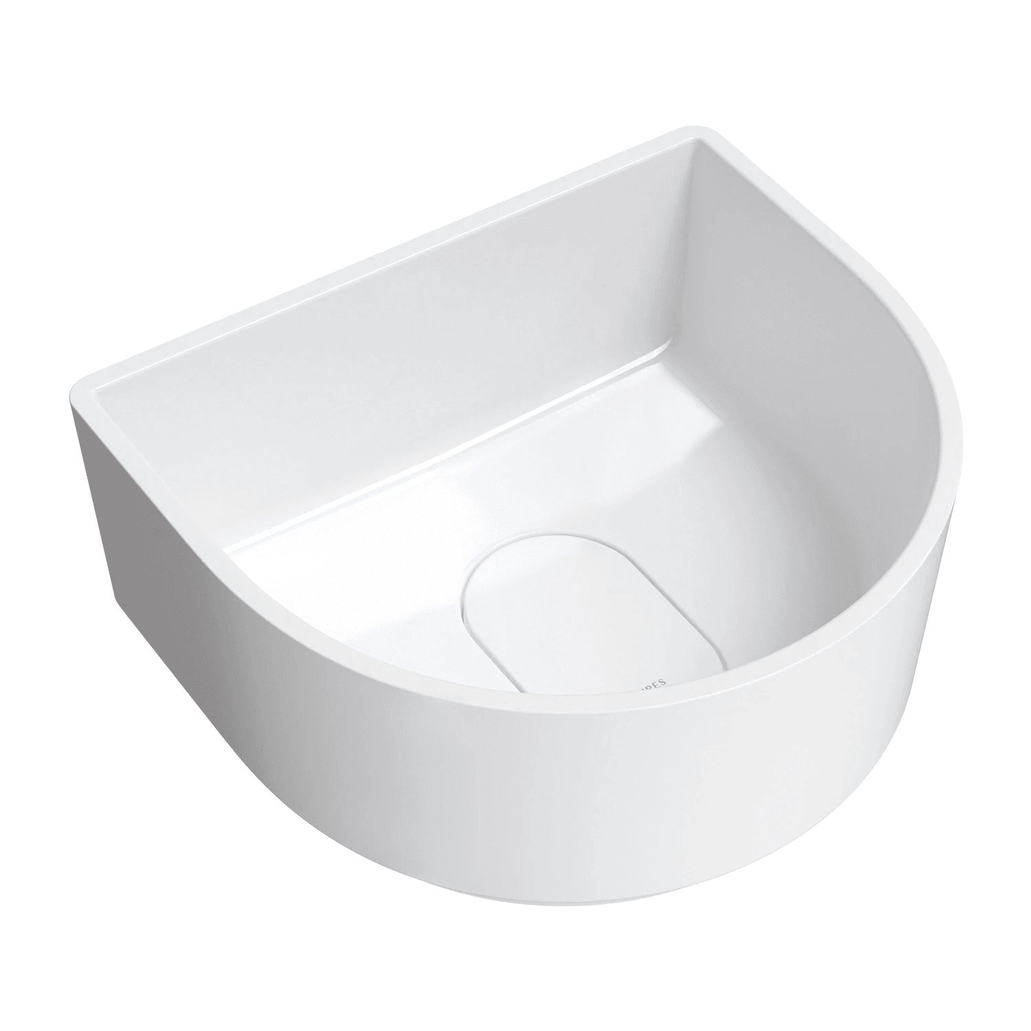 CADENCE M+ umywalka nablatowa, 42 x 37 cm, biały połysk