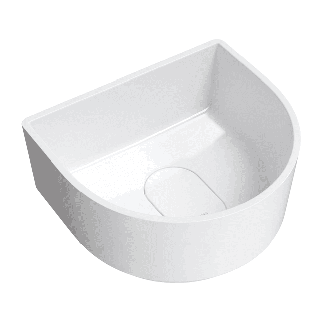 CADENCE M+ umywalka nablatowa, 42 x 37 cm, biały połysk