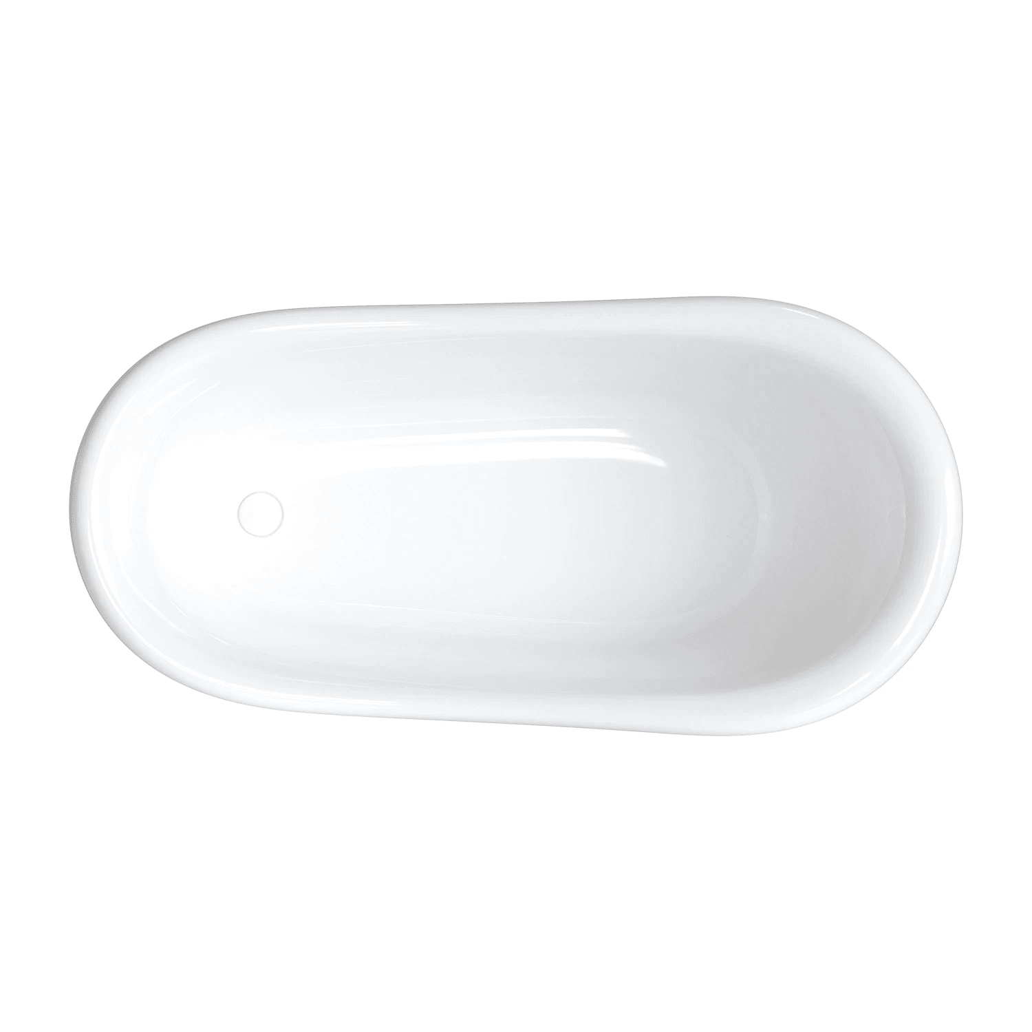 ATENA COMFORT M+ wanna wolnostojąca, 157 x 77 cm, biały/czarny połysk