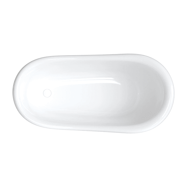 ATENA COMFORT M+ wanna wolnostojąca, 157 x 77 cm, biały/czarny połysk