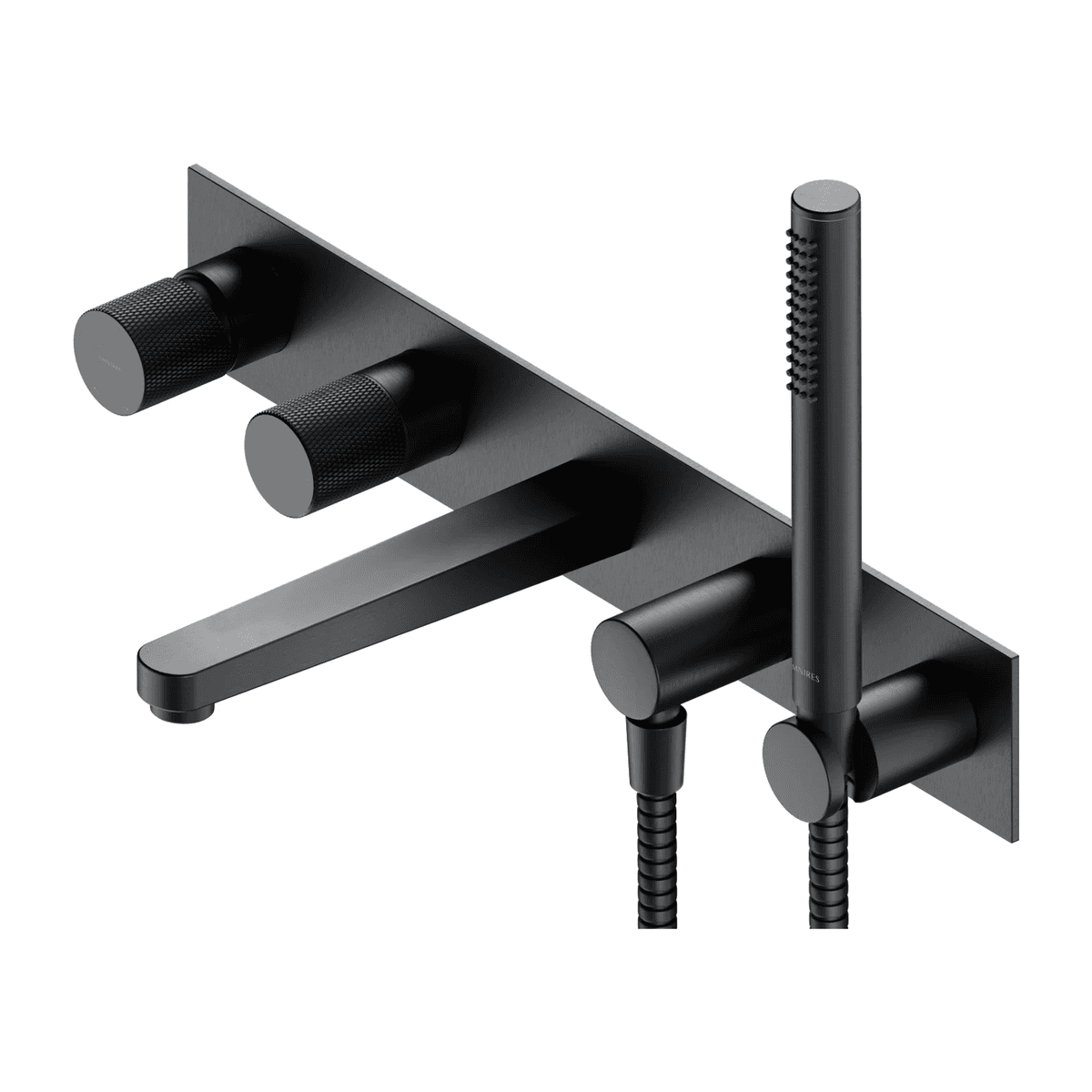 CONTOUR bateria wannowa 5-otworowa podtynkowa, antracyt szczotkowany