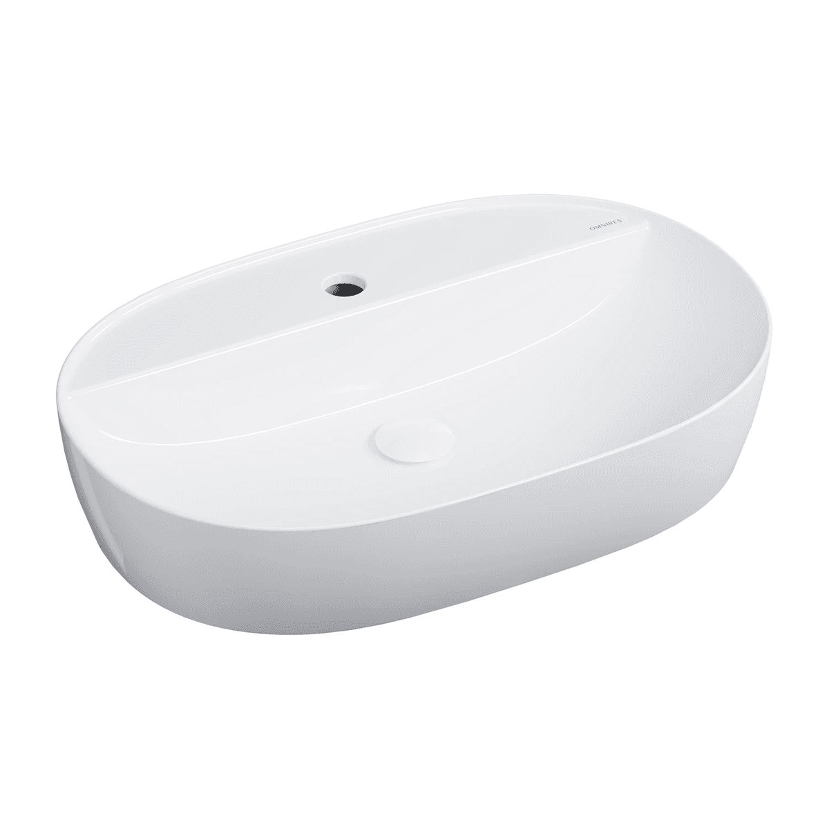 ATLANTA umywalka nablatowa 61 x 40 cm, biały połysk