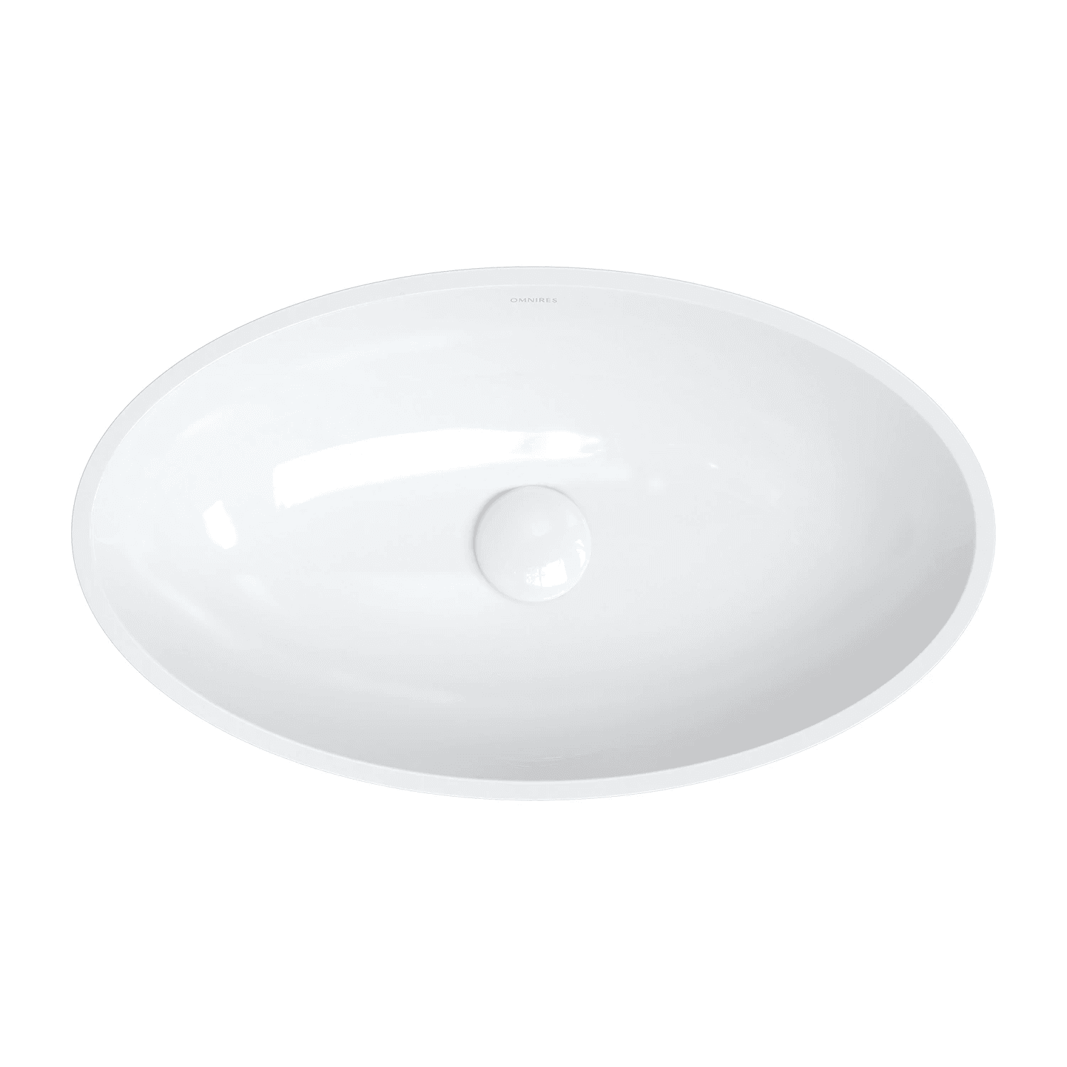 SIENA M+ umywalka nablatowa, 60 x 35 cm, biały/czarny połysk