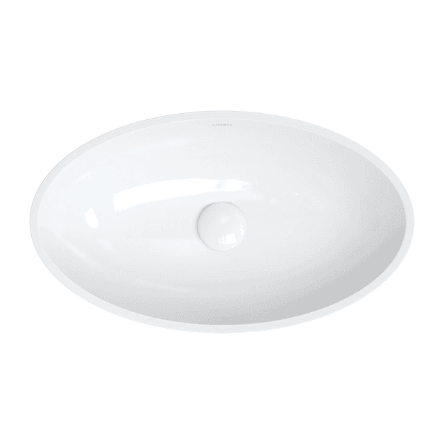 SIENA M+ umywalka nablatowa, 60 x 35 cm, biały/czarny połysk