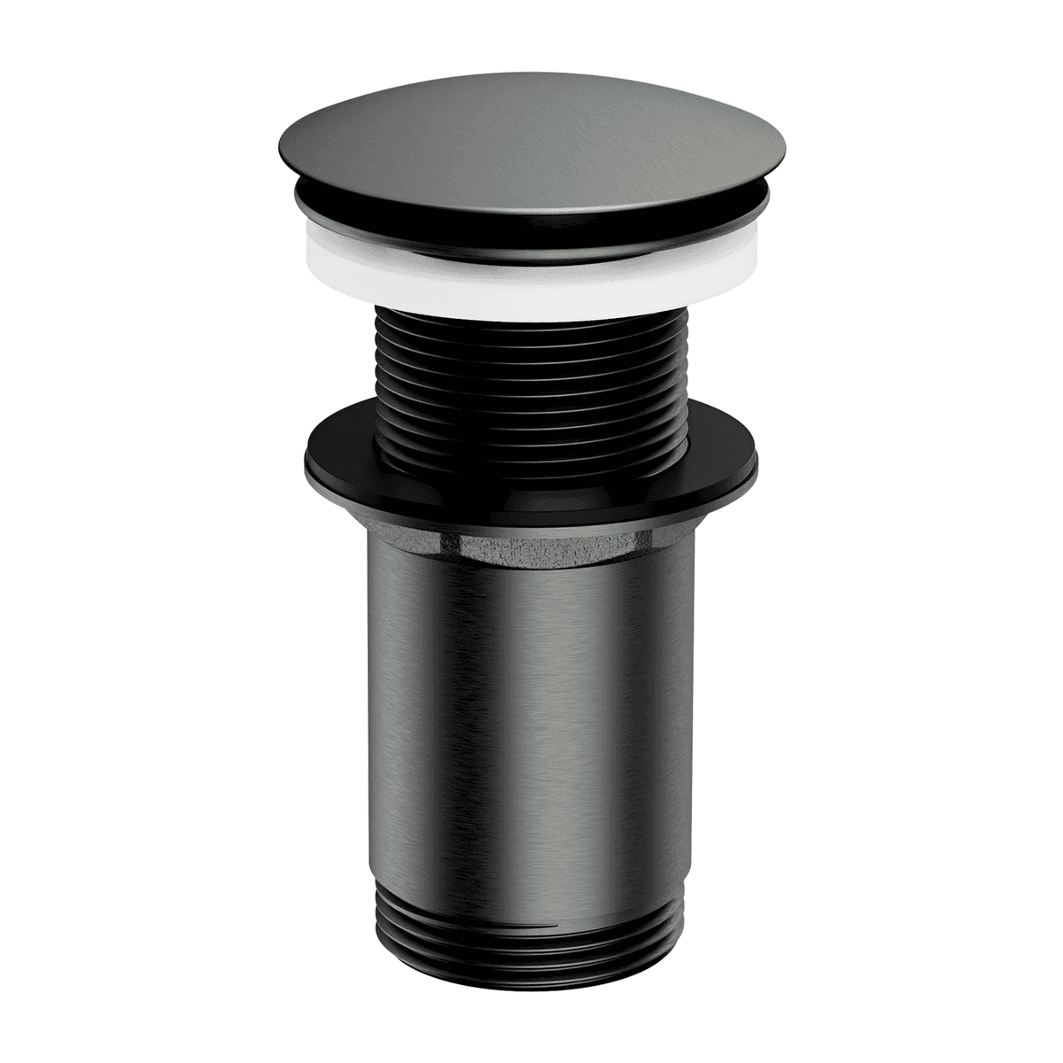 korek klik-klak do umywalki bez przelewu, grafit szczotkowany