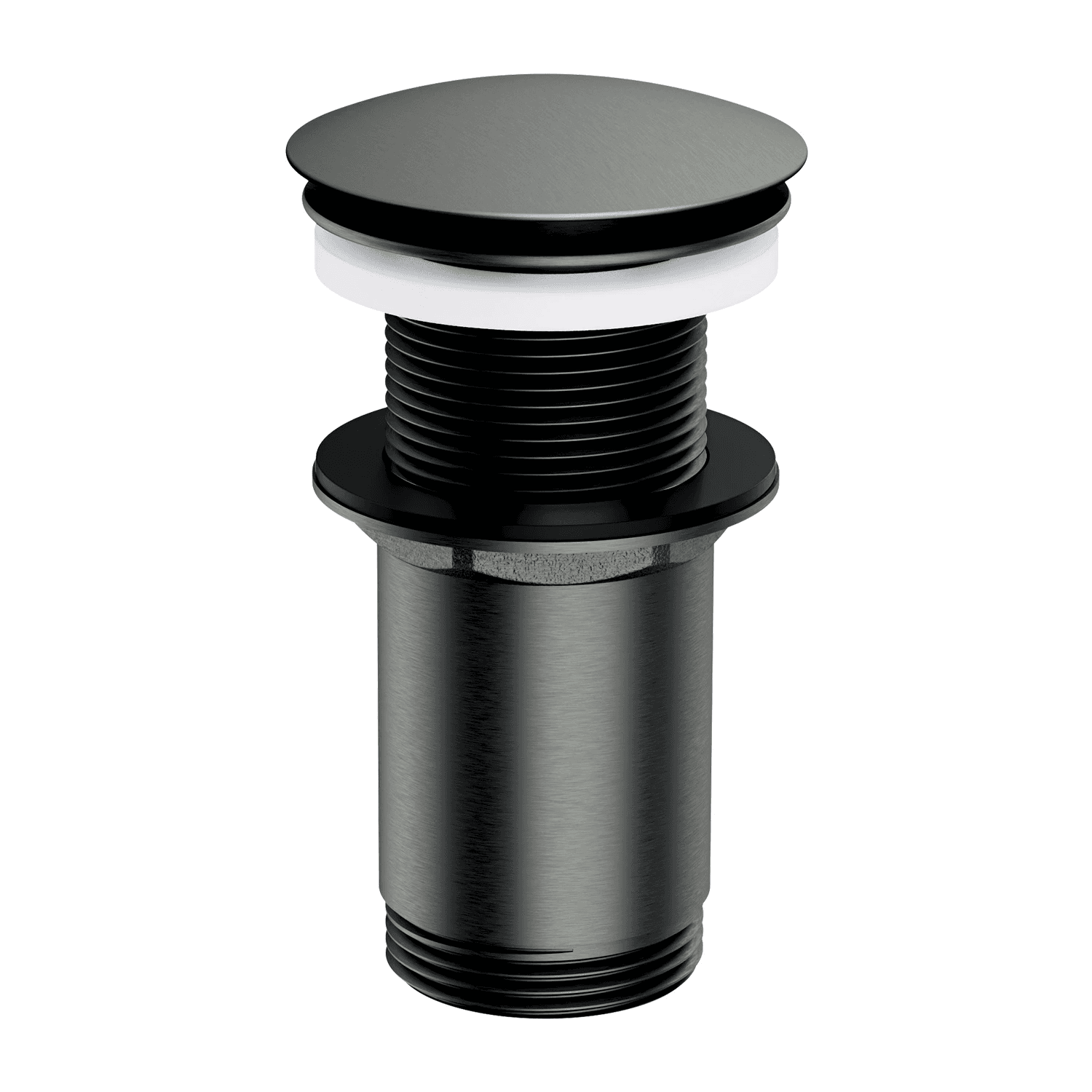 korek klik-klak do umywalki bez przelewu, grafit szczotkowany