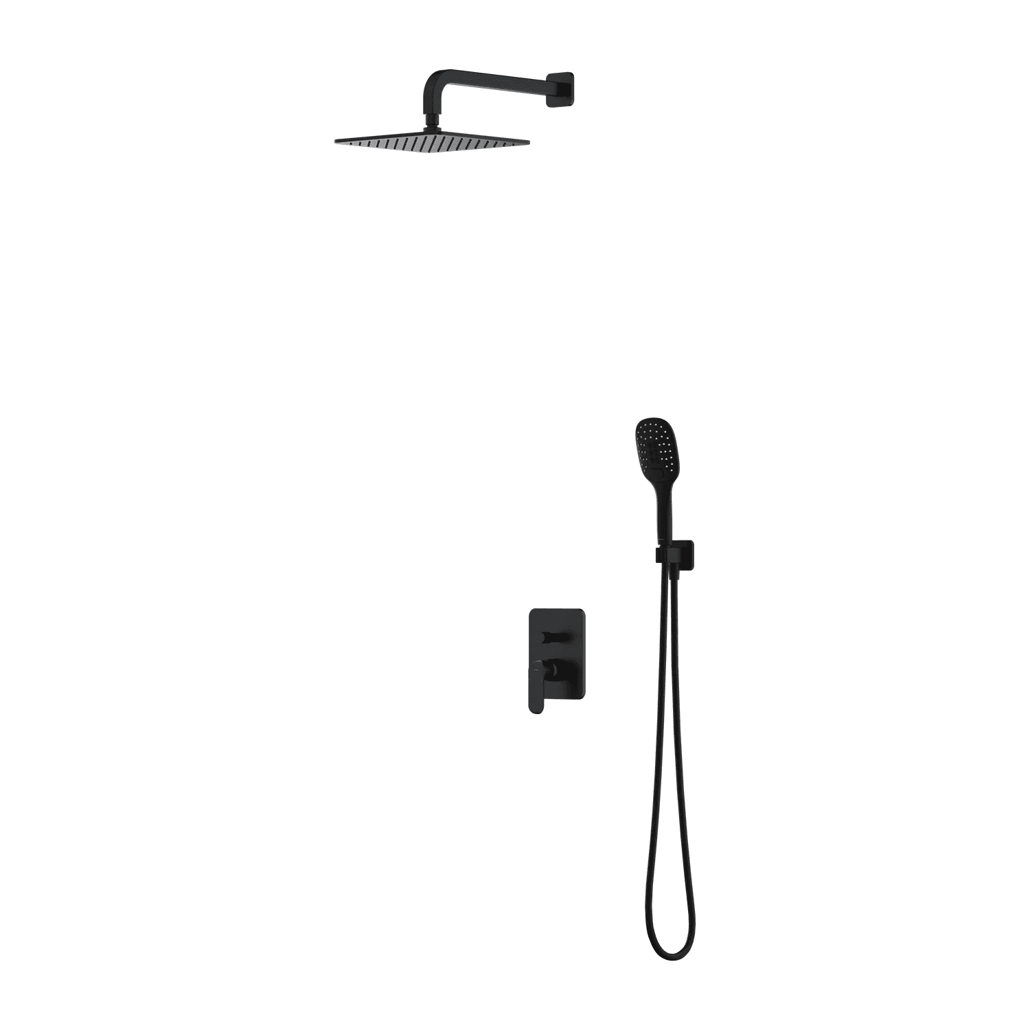 SACRAMENTO system prysznicowy podtynkowy, czarny mat