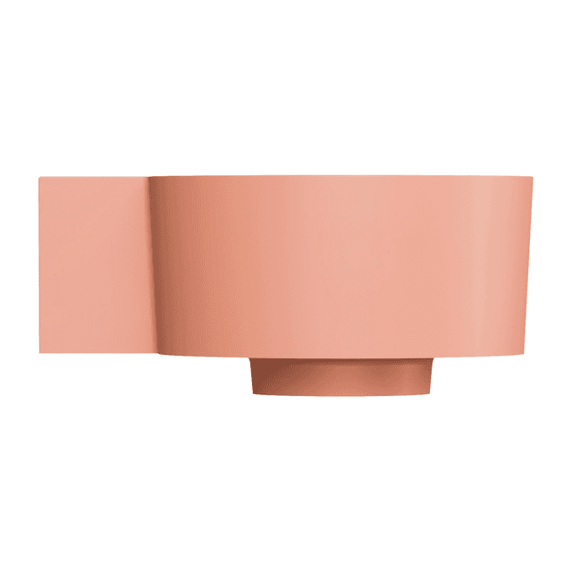 OVO M+ umywalka nablatowa/wisząca - lewa, 33 x 34 cm, coral mat