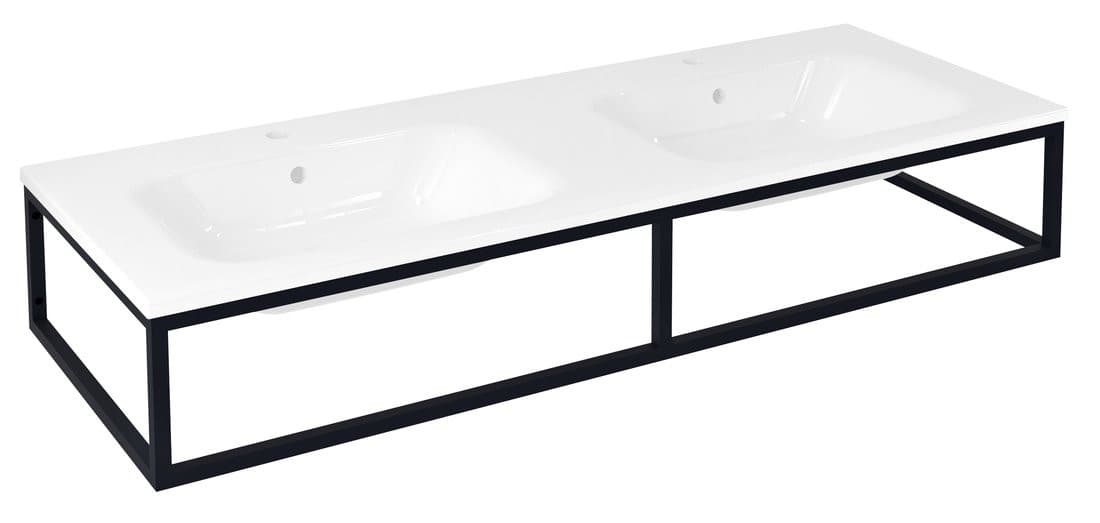 SKA konsola pod umywalkę/blat, 140x22x51cm, czarny mat